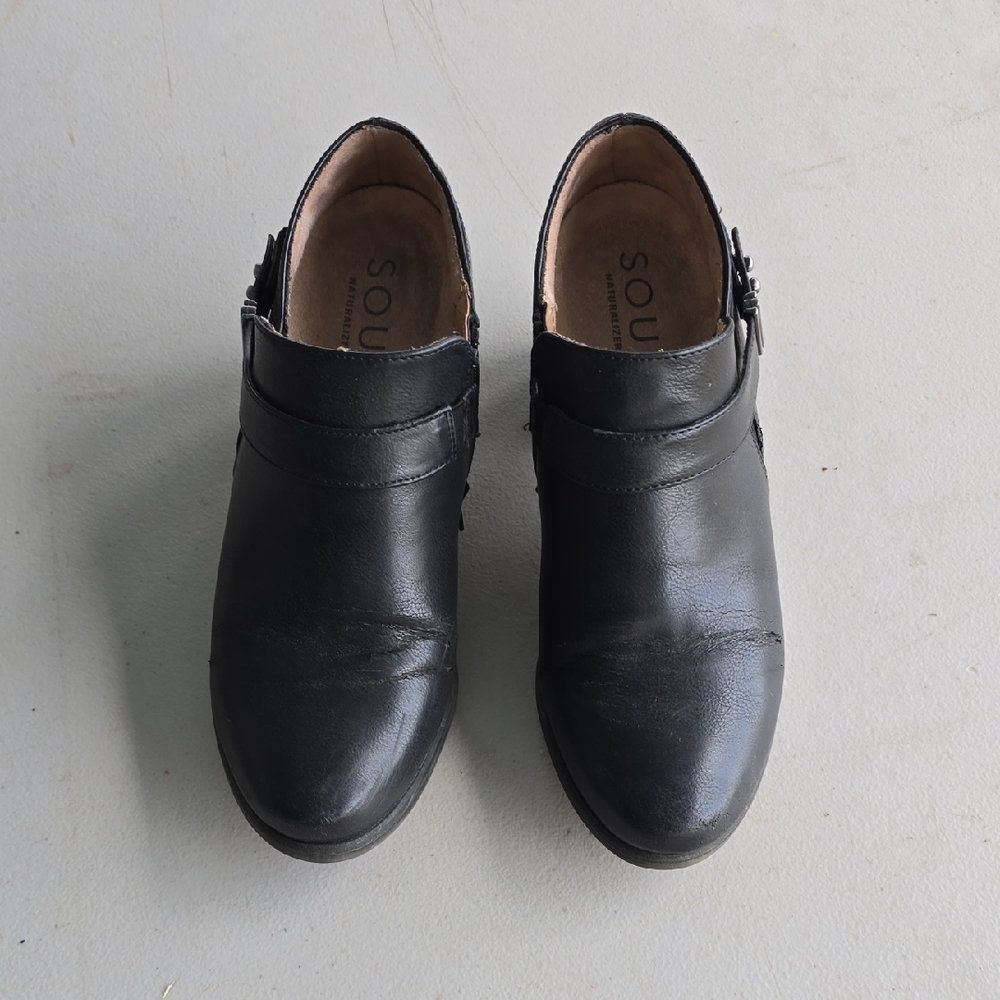 Soul Naturalizer Black Leather Slip-On Loafers
